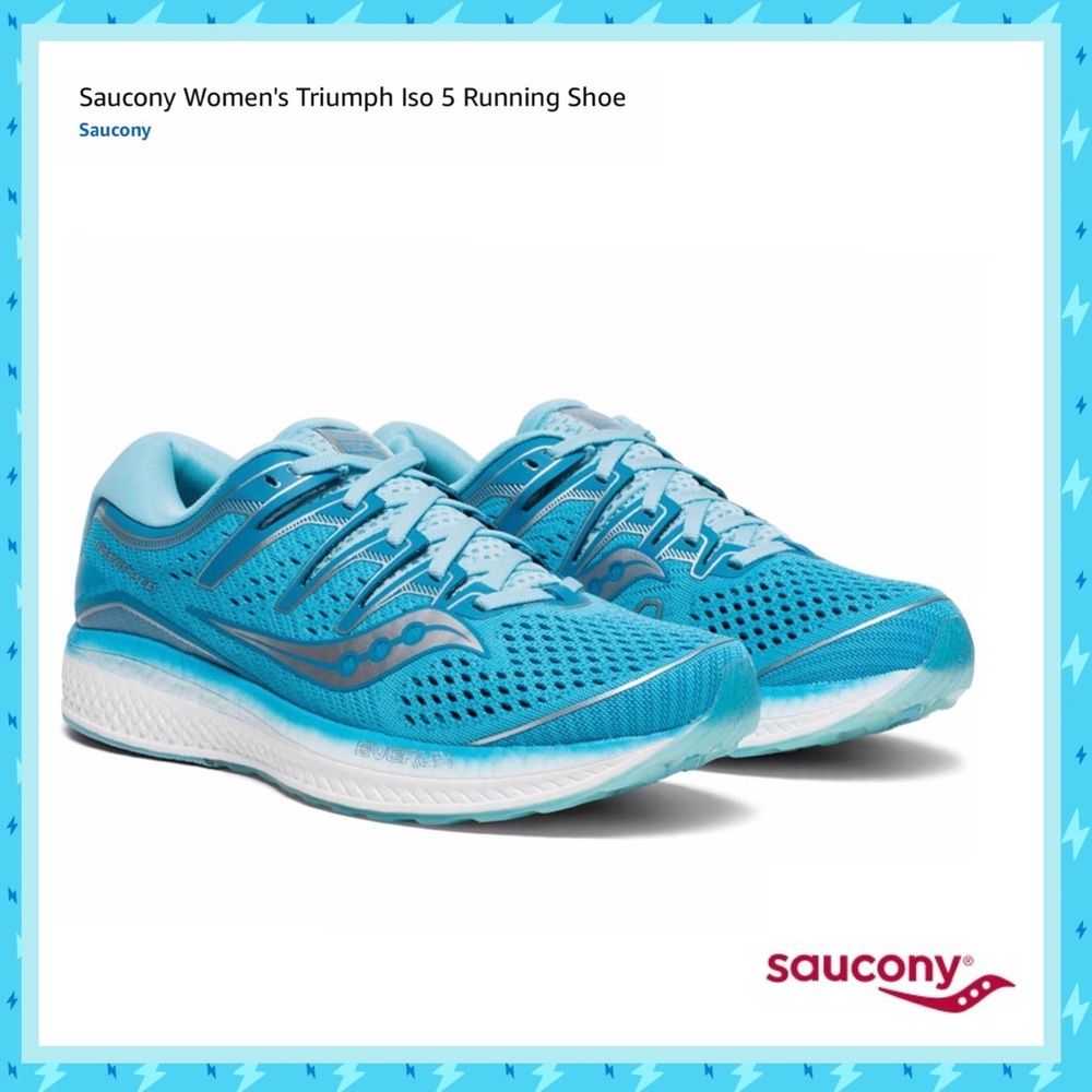 Saucony Women’s Triumph ISO 5 Running Shoes Blue - Picture 5 of 13